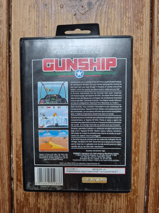 Gunship - Sega Mega Drive - Compete With Manual PAL UK