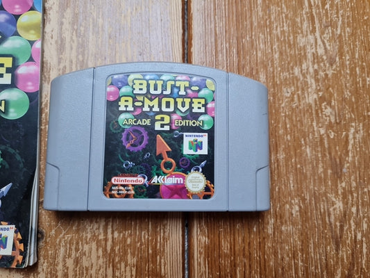 Bust a Move 2 Arcade Edition - Nintendo 64 (N64) -PAL UK With Manual