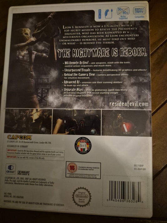 Resident Evil 4: Wii Edition (Nintendo Wii, 2007) Complete PAL
