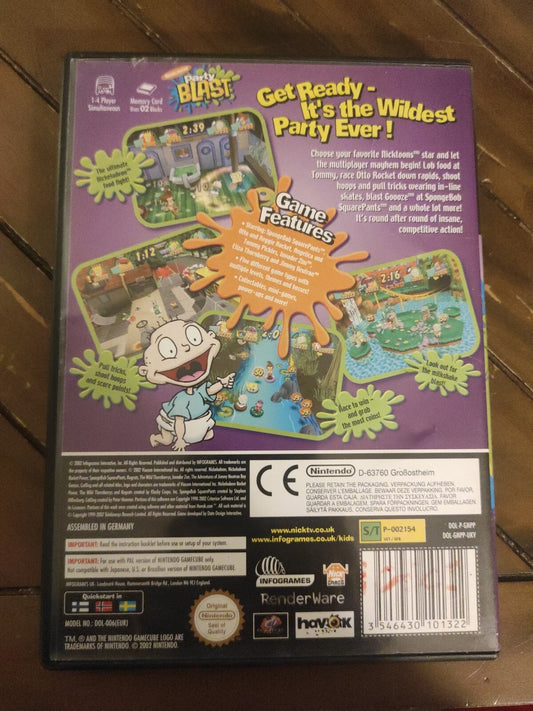 Nickelodeon Party Blast (Nintendo GameCube) - PAL UK Complete with Manual