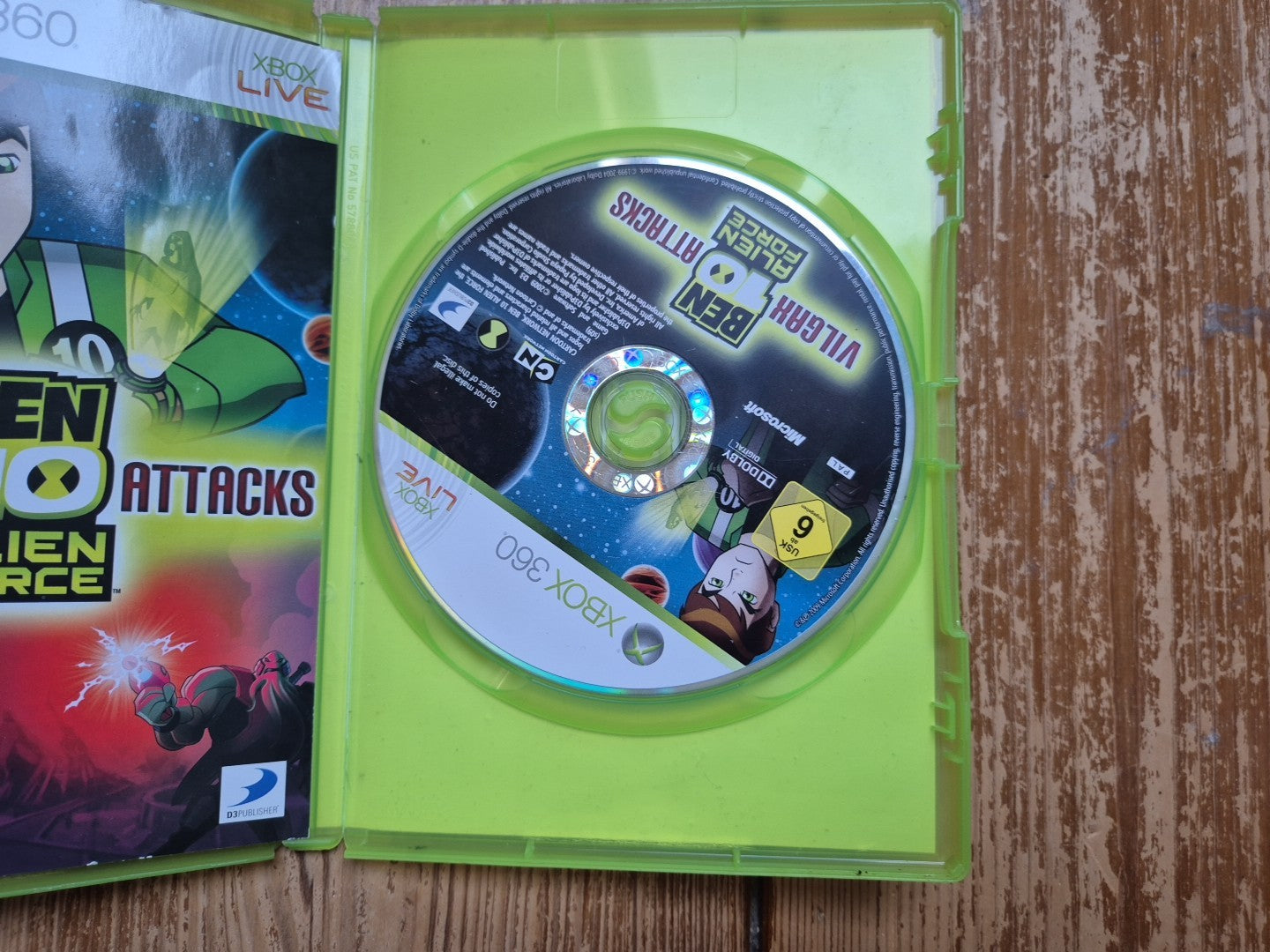 Ben 10 Vilgax Attacks Alien Force Xbox 360 Compete With Manual PAL UK
