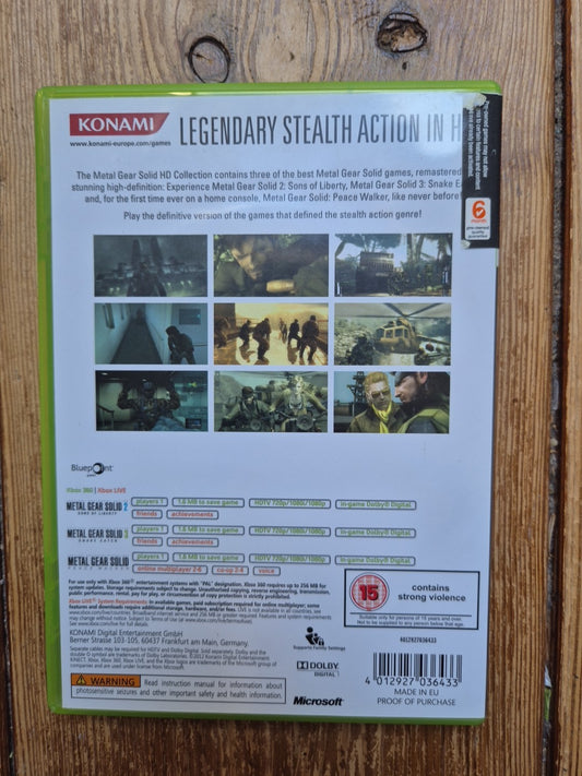 Metal Gear Solid HD Collection (Xbox 360) Compete With Manual PAL UK