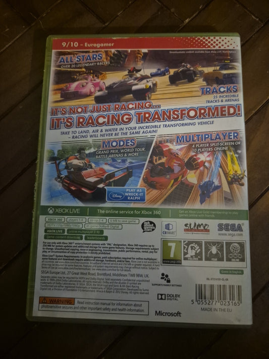 Sonic & All-Stars Racing Transformed - Xbox 360 PAL UK