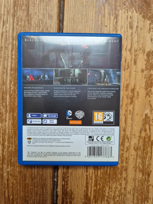 Batman Arkham Origins Blackgate PS Vita PlayStation Vita PAL UK