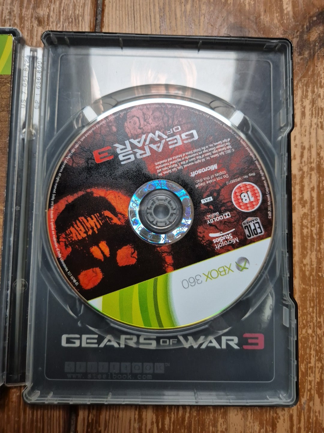 Gears Of War 3 Steelbook - Xbox 360 - Compete With Game And Manual PAL UK