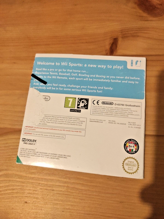 Wii Sports in Sleeve (Nintendo Wii, 2006) - PAL UK
