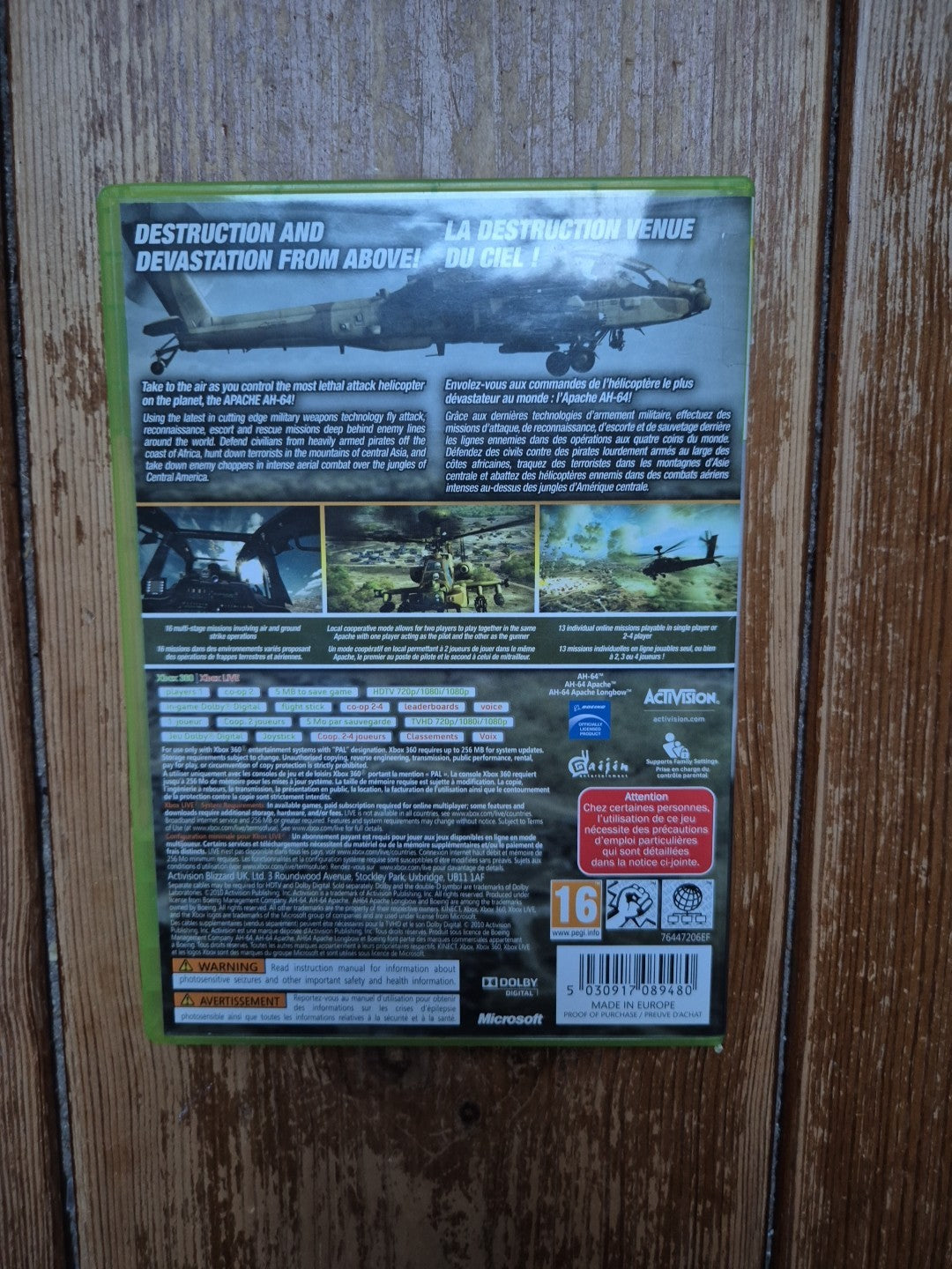Apache: Air Assault (Xbox 360) Complete With Manual PAL UK