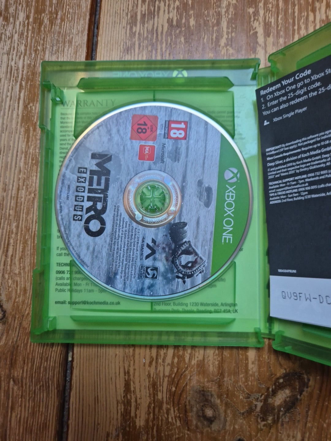 Metro Exodus Microsoft Xbox One PAL UK