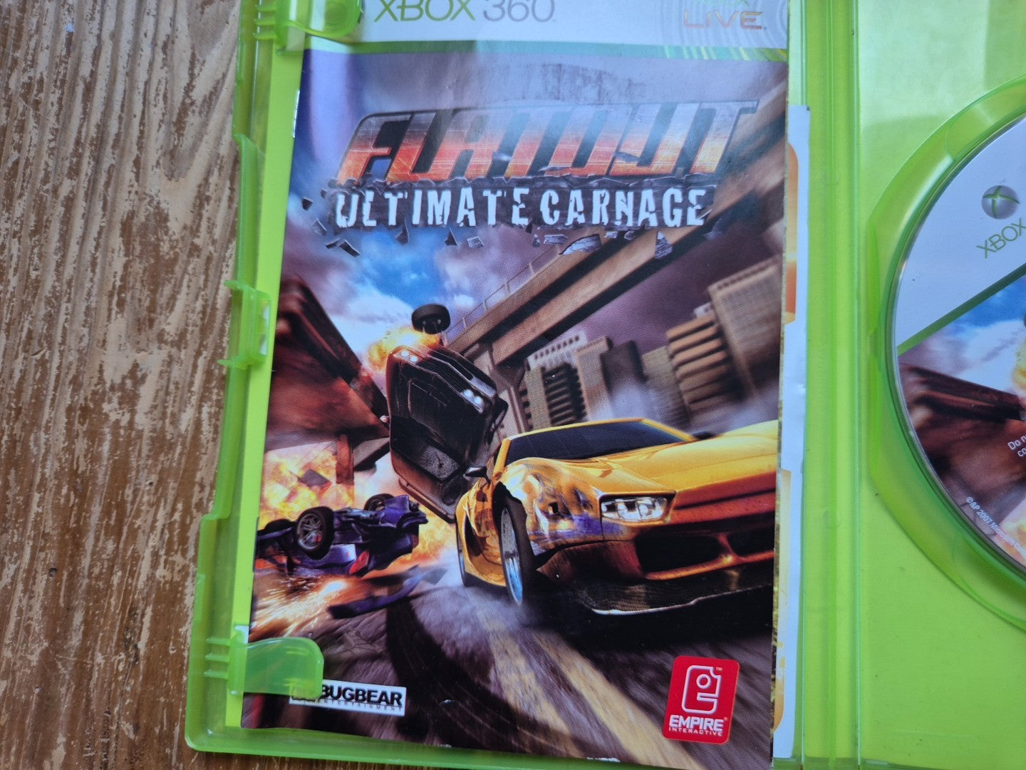 Flatout: Ultimate Carnage - Xbox 360 PAL UK Complete With Manual