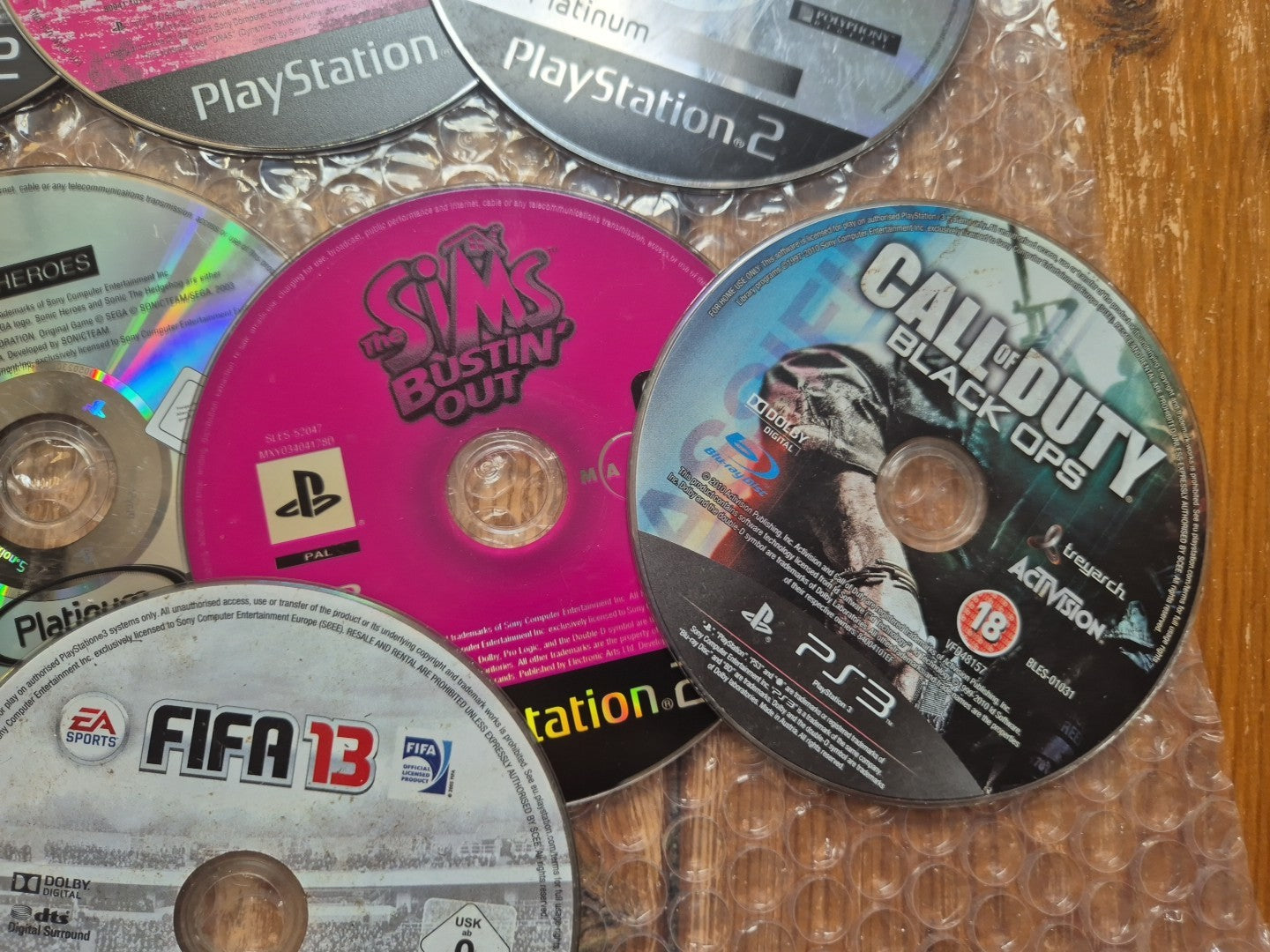 PlayStation Bundle 13 Game PS1, PS2, PS3 Sonic Tony Hawk Etc Tested PAL UK