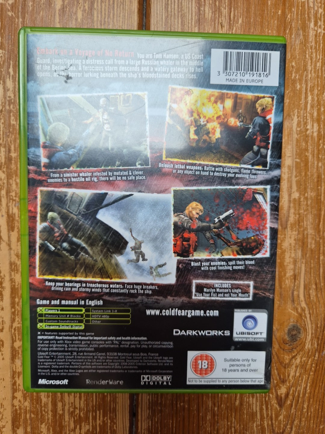 Cold Fear - Original Xbox - PAL UK Version