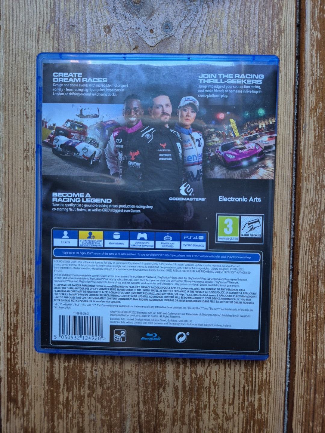 Grid Legends Sony Playstation 4 PAL UK PS4