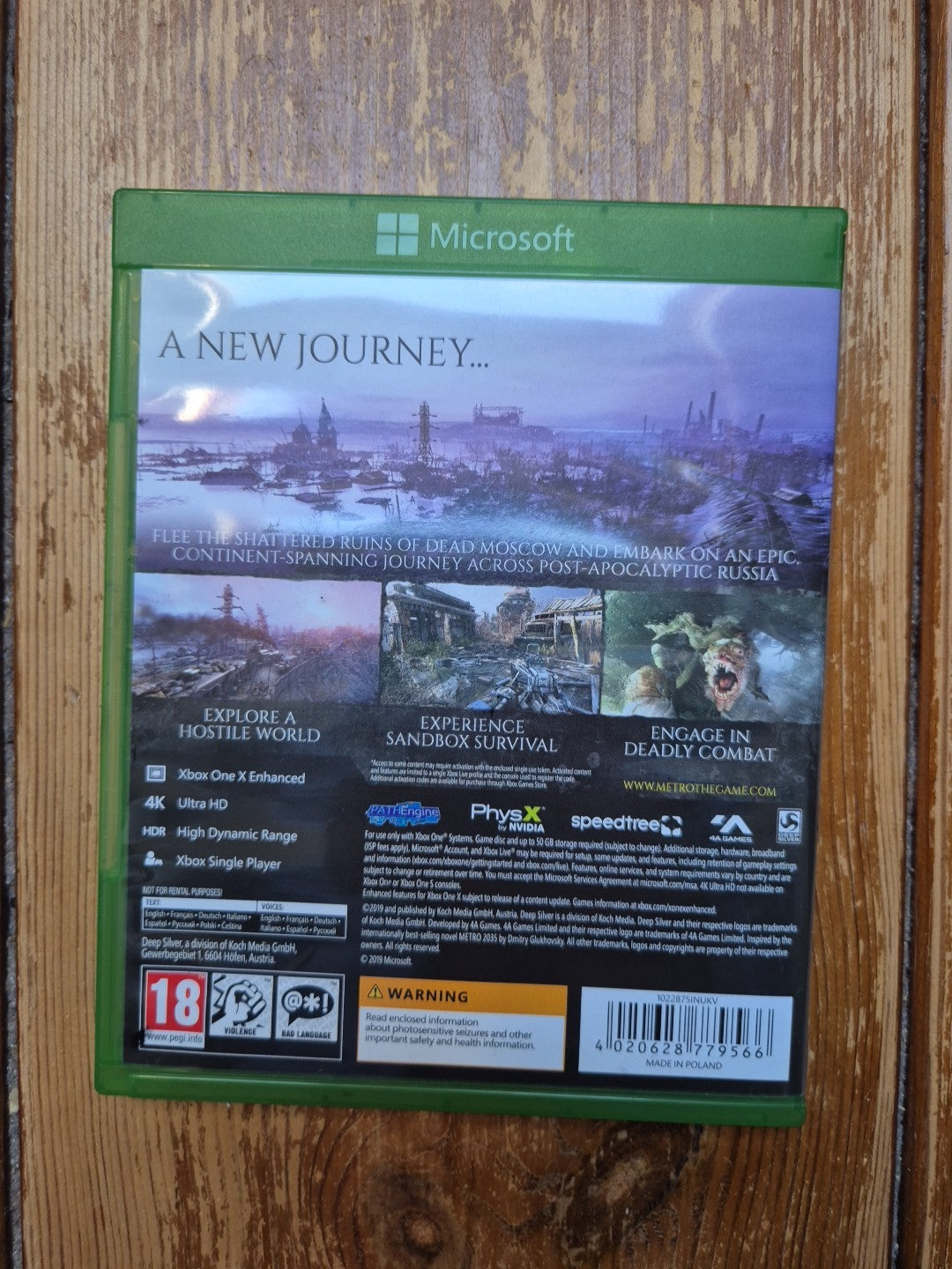 Metro Exodus Microsoft Xbox One PAL UK