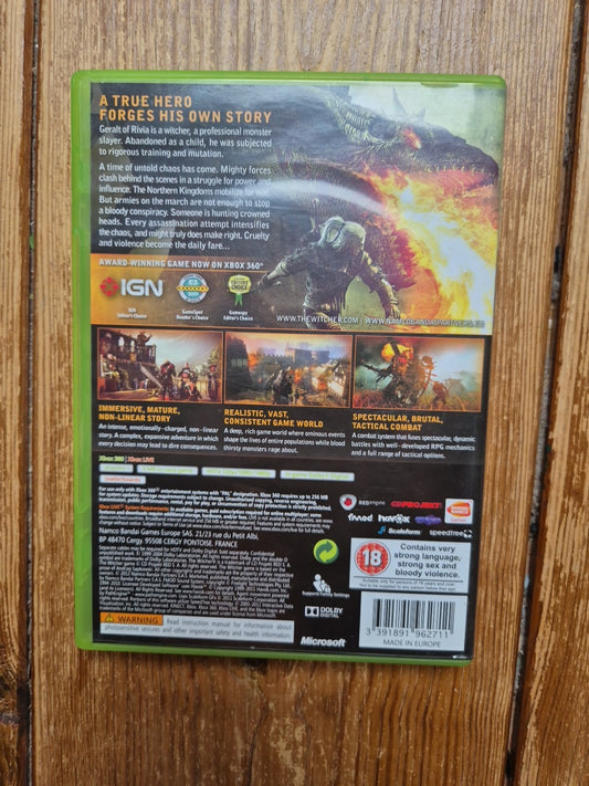 The Witcher 2: Assassins of Kings Enhanced Edition for Xbox 360 Complete PAL UK