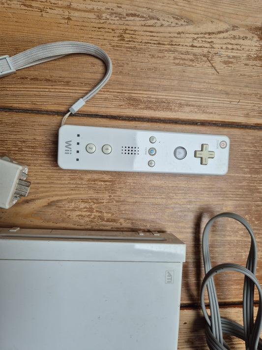 White Nintendo Wii Console - Complete Set Up With Motion Plus Add On UK Version