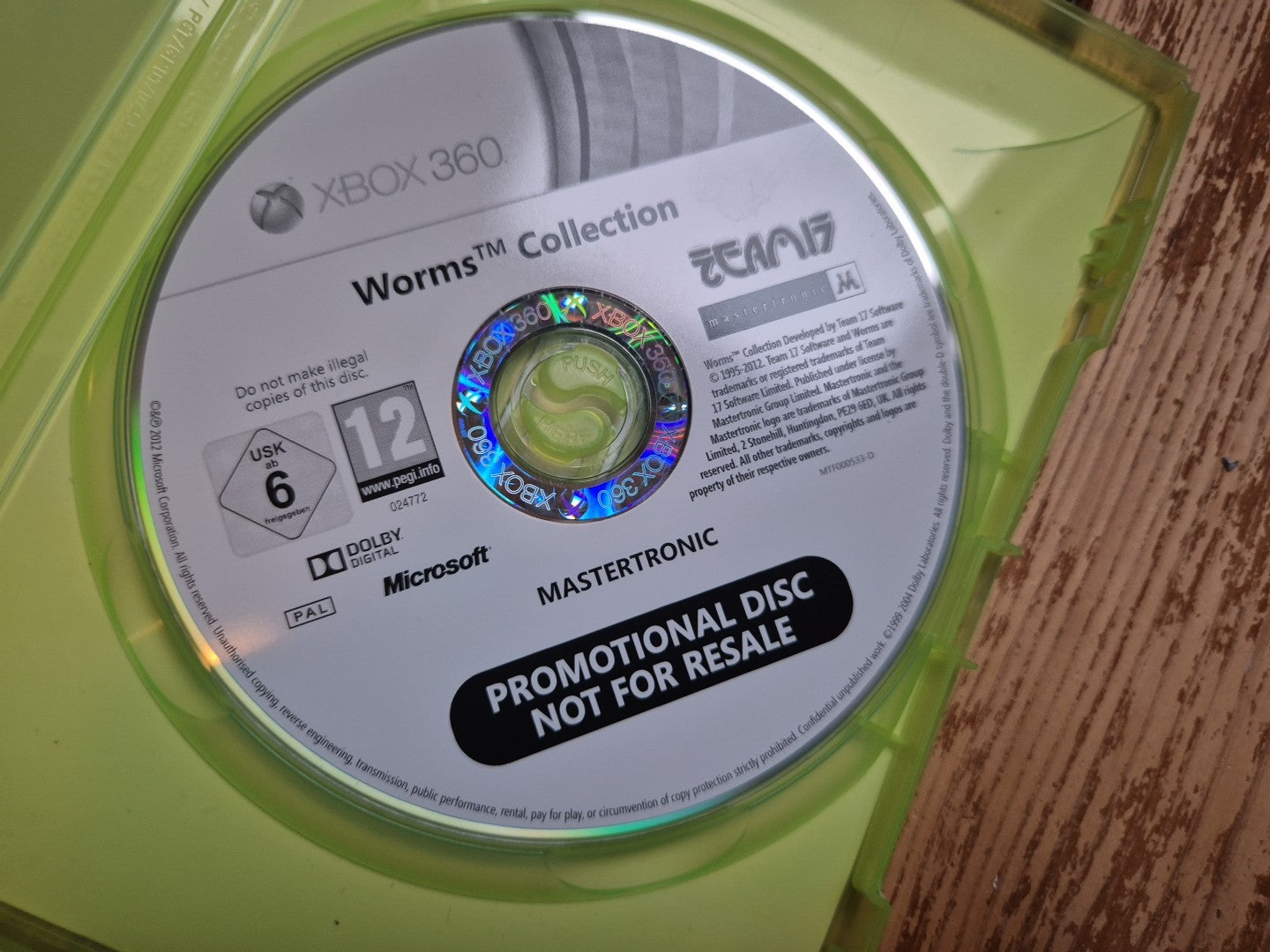 Microsoft Xbox 360 Worms Collection Promotional Copy PAL UK