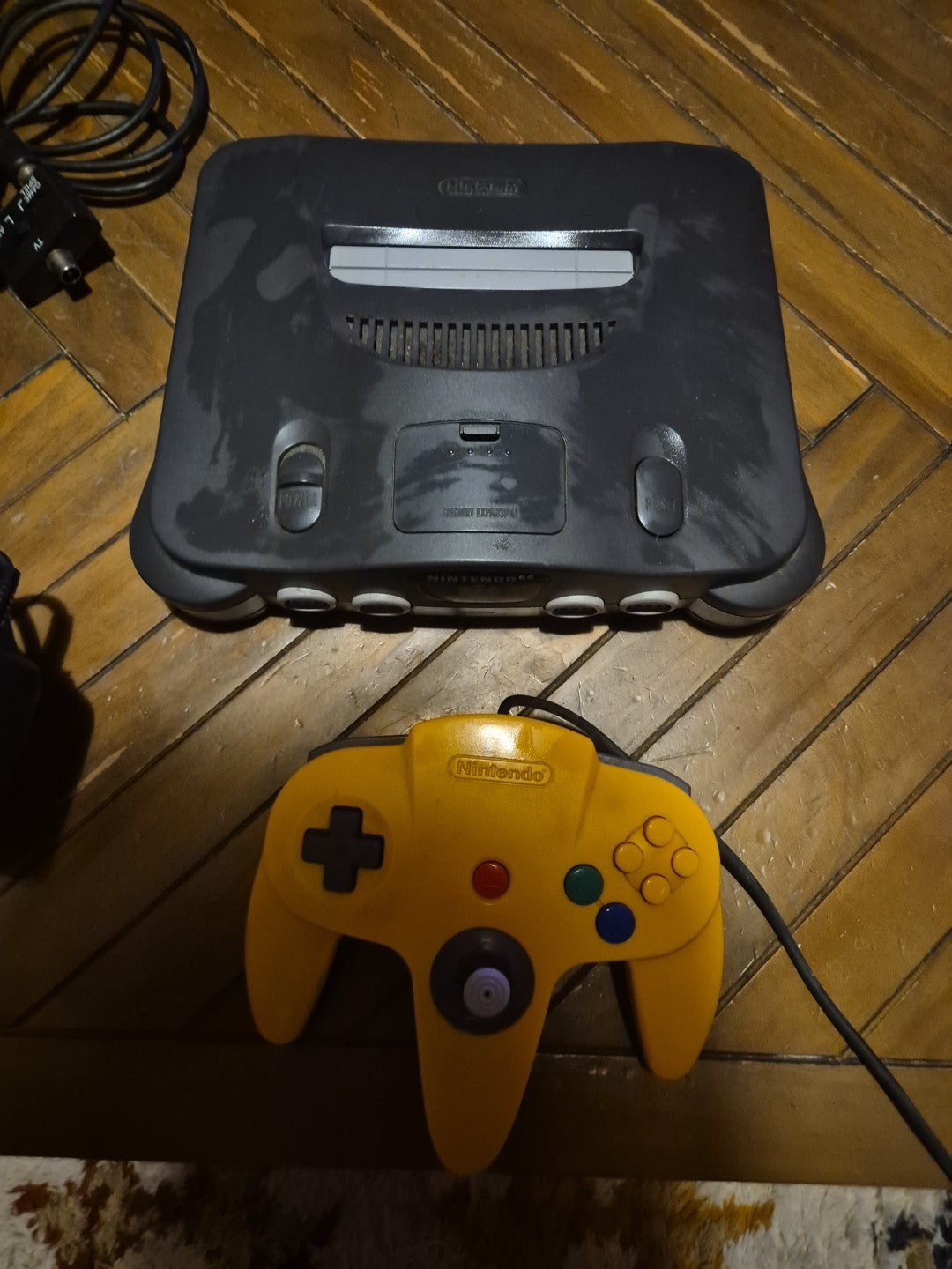 Nintendo 64 Console And Official Yellow Controller Complete Set Up