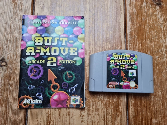 Bust a Move 2 Arcade Edition - Nintendo 64 (N64) -PAL UK With Manual