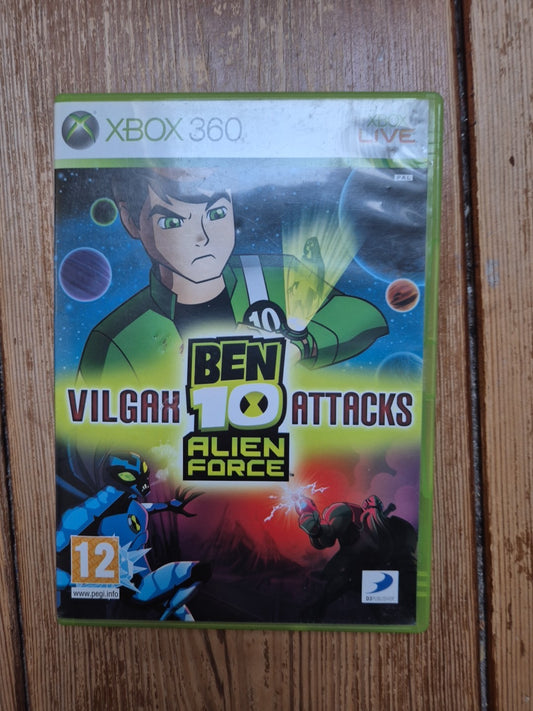 Ben 10 Vilgax Attacks Alien Force Xbox 360 Compete With Manual PAL UK