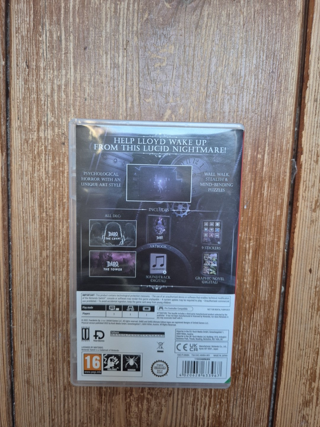 Darq: Ultimate Edition Nitendo Switch Complete With Stickers And Art Book PAL UK