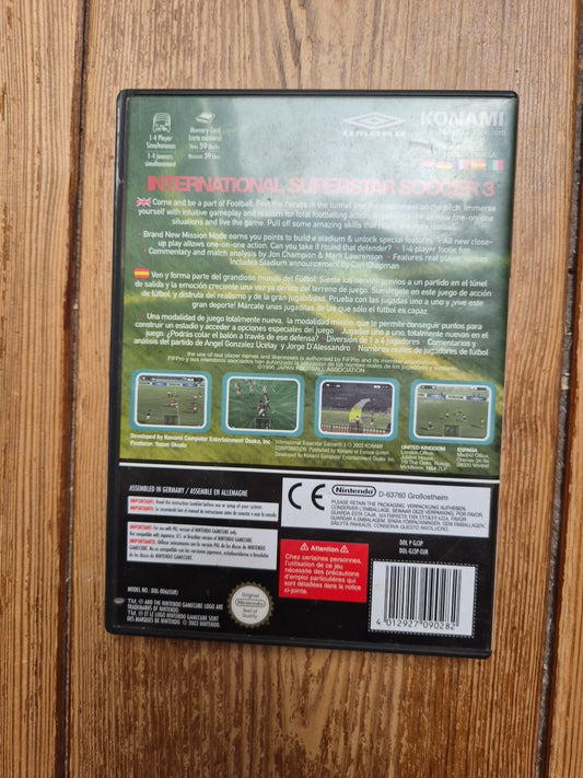 International Superstar Soccer 3 ISS3 Nintendo Gamecube Compete With Manual PAL