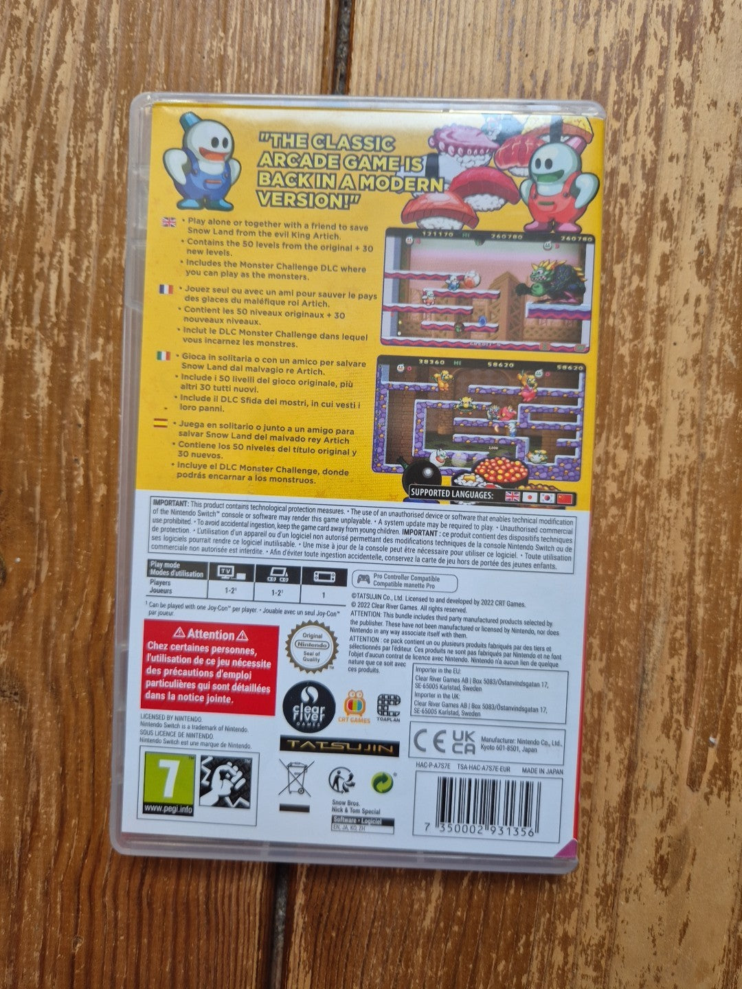 Snow Bros Nick & Tom Special Nintendo Switch Complete PAL UK