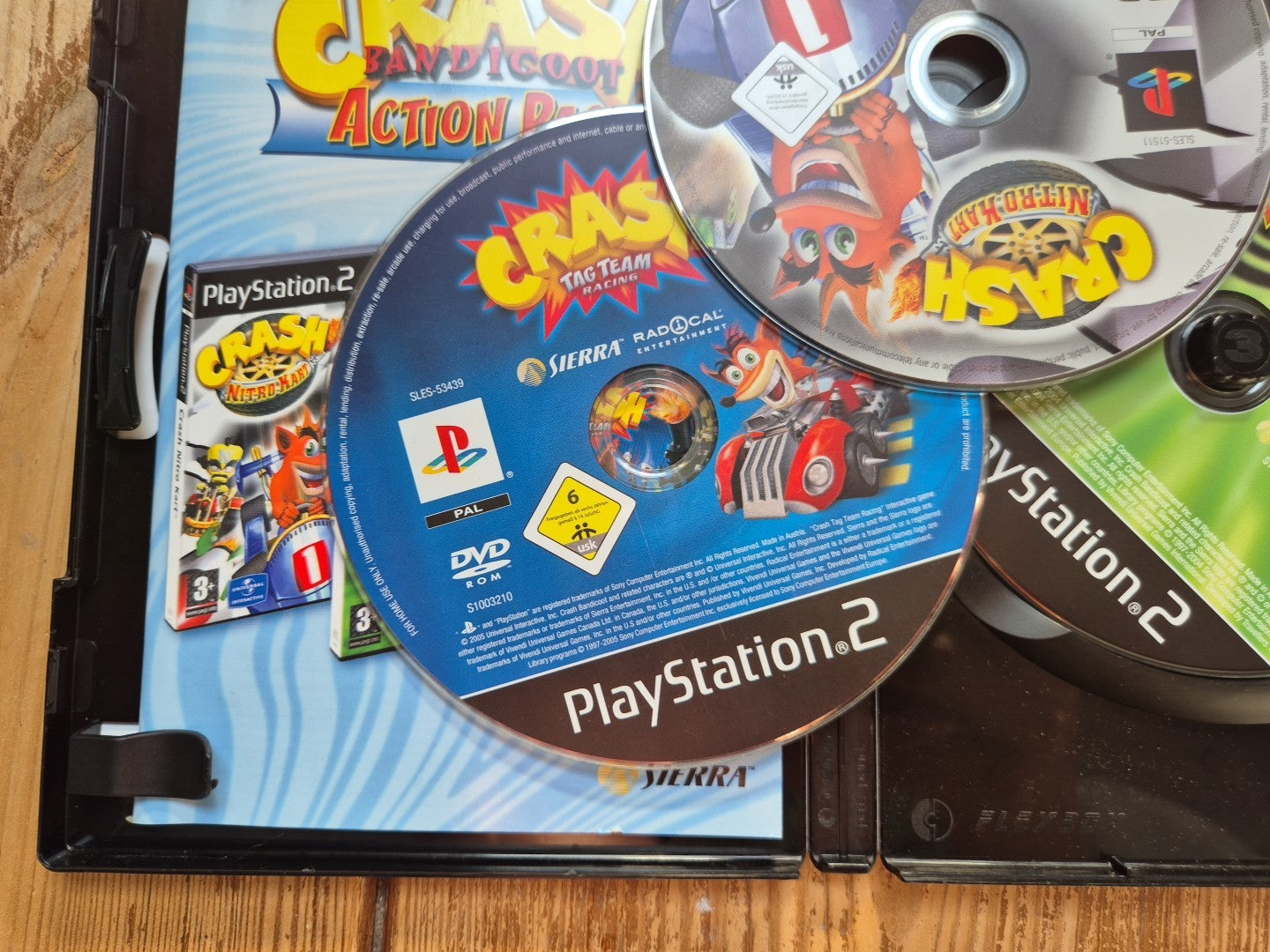 Crash Bandicoot Action Pack PS2 3 Discs Complete with Manual Playstation 2 PAL