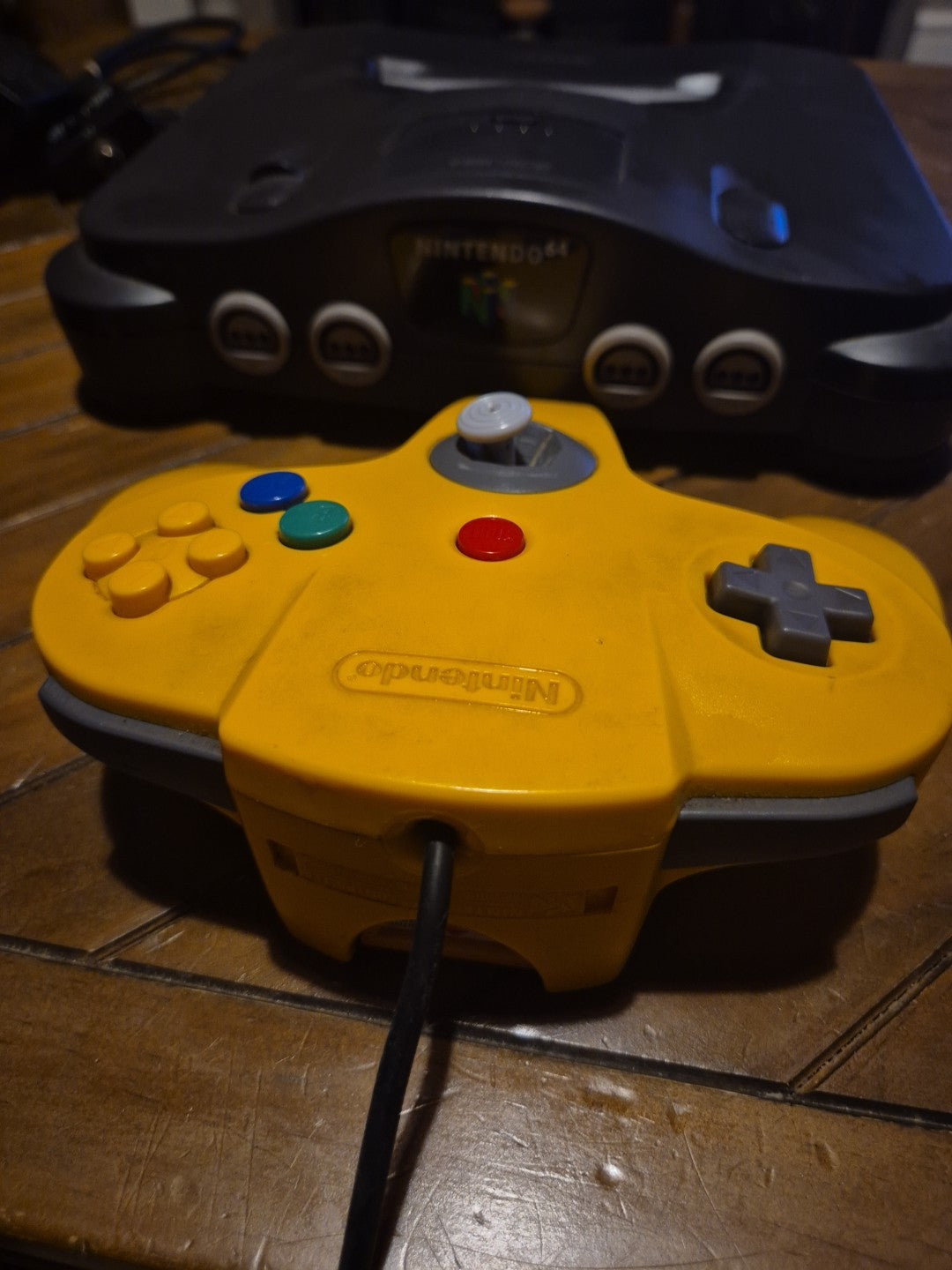 Nintendo 64 Console And Official Yellow Controller Complete Set Up