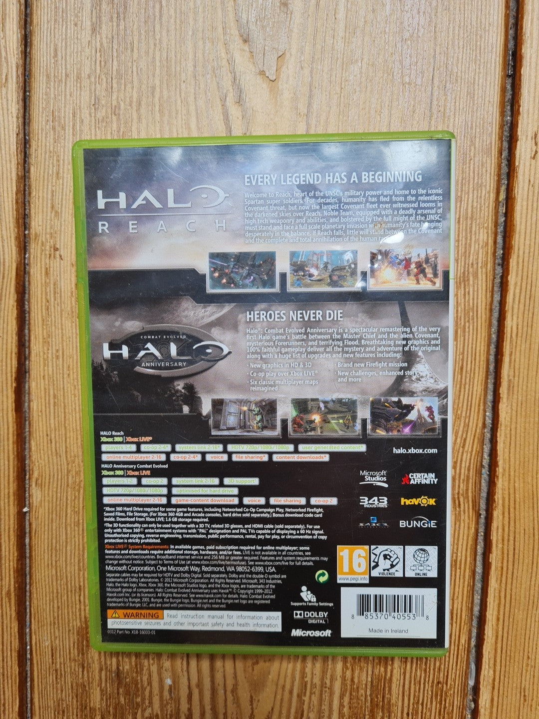 Halo Double Pack for Xbox 360 Halo Reach Combat Evolved Anniversary Edition PAL