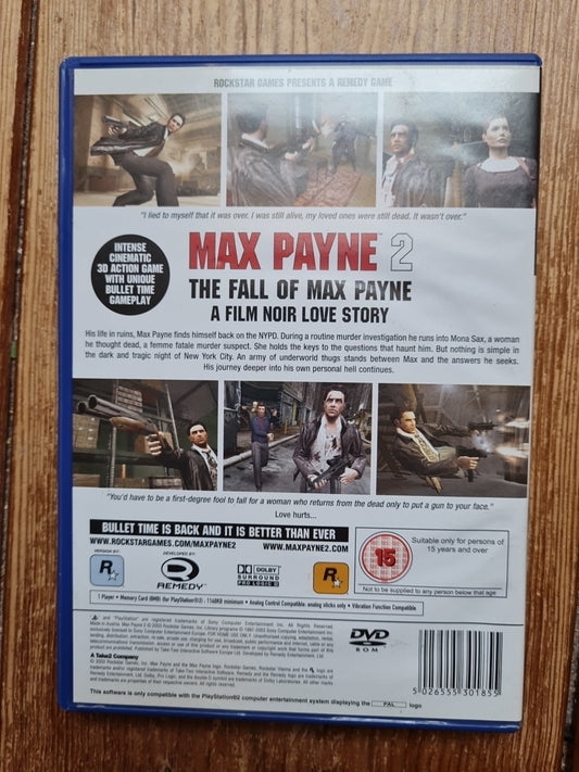 Max Payne 2: The Fall of Max Payne Sony PlayStation 2 PAL With Manual