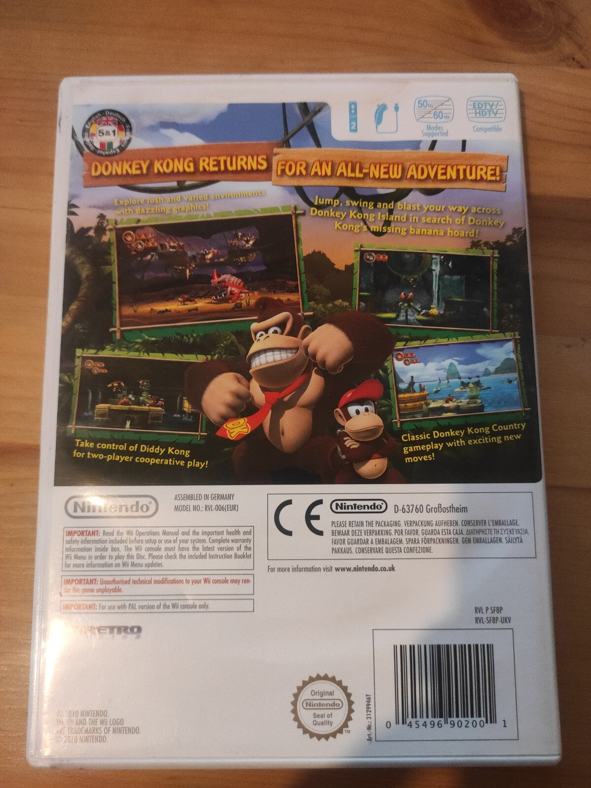 Donkey Kong Country Returns (Nintendo Wii, 2010) PAL UK Complete with Manual