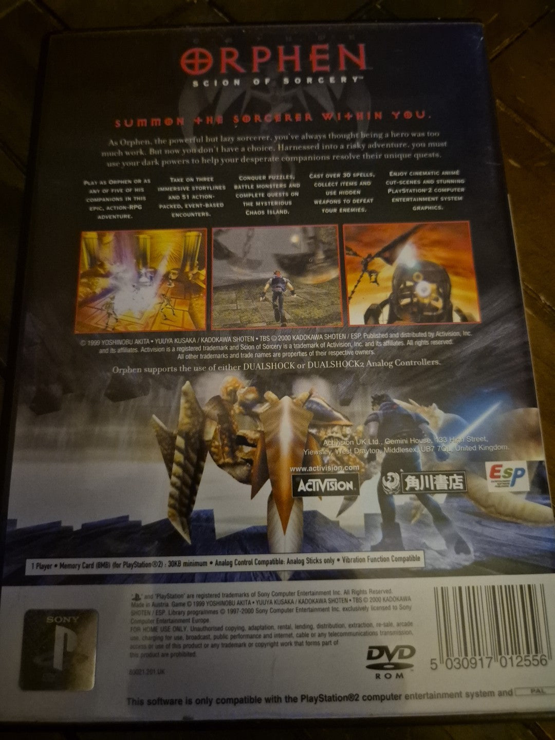 Orphen: Scion of Sorcery (PS2 PlayStation 2) - PAL UK Version