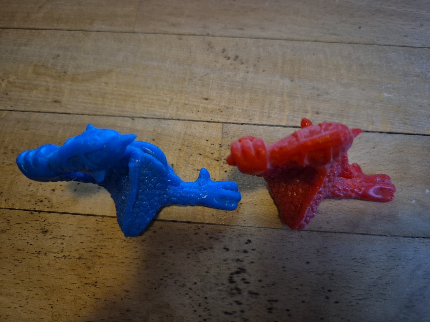 Mini Boglins Vintage Mini-Figures - The Prehistorics - 2x Dent  - Red And Blue