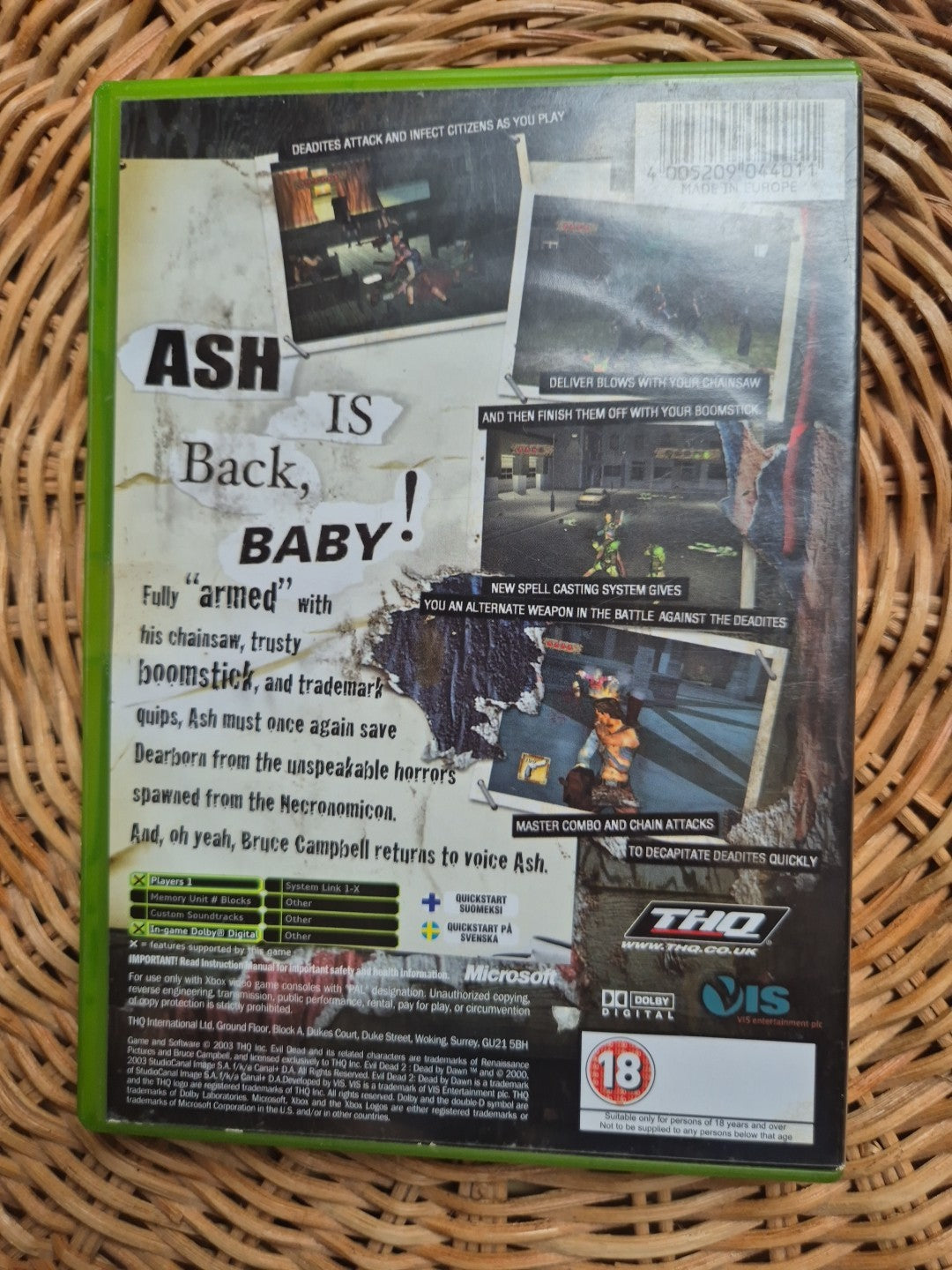 Evil Dead A Fistful of Boomstick - Xbox Original Compete With Manual PAL UK