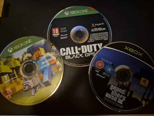 3 Xbox Games -Minecraft Xbox One Edition, GTA 3 And Call of duty 3 PAL UK