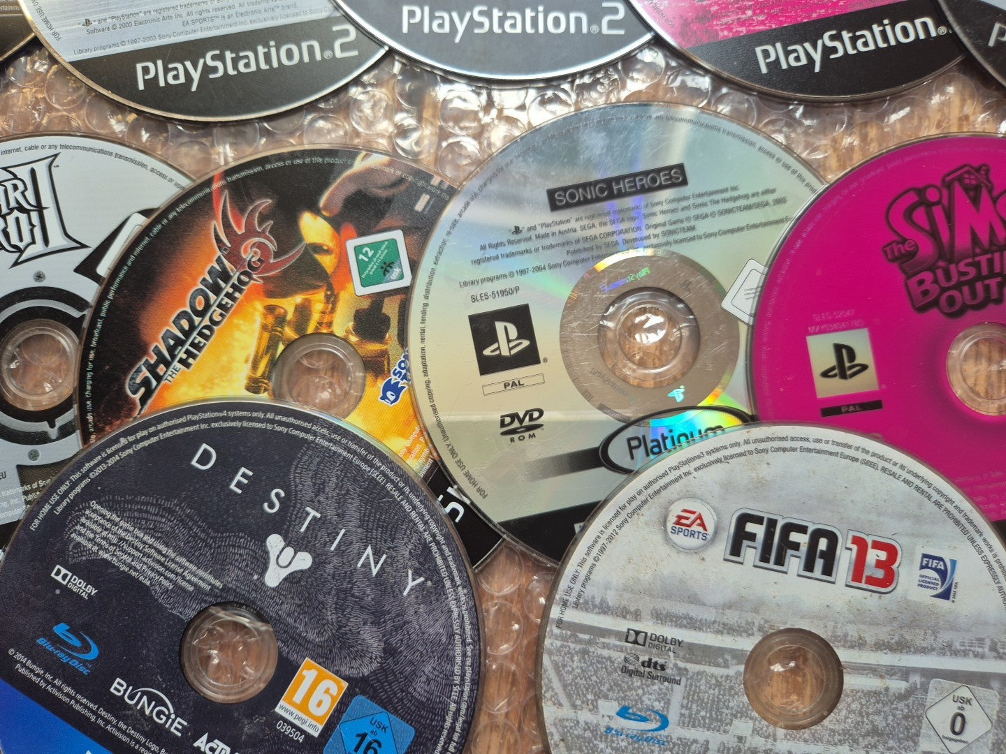 PlayStation Bundle 13 Game PS1, PS2, PS3 Sonic Tony Hawk Etc Tested PAL UK