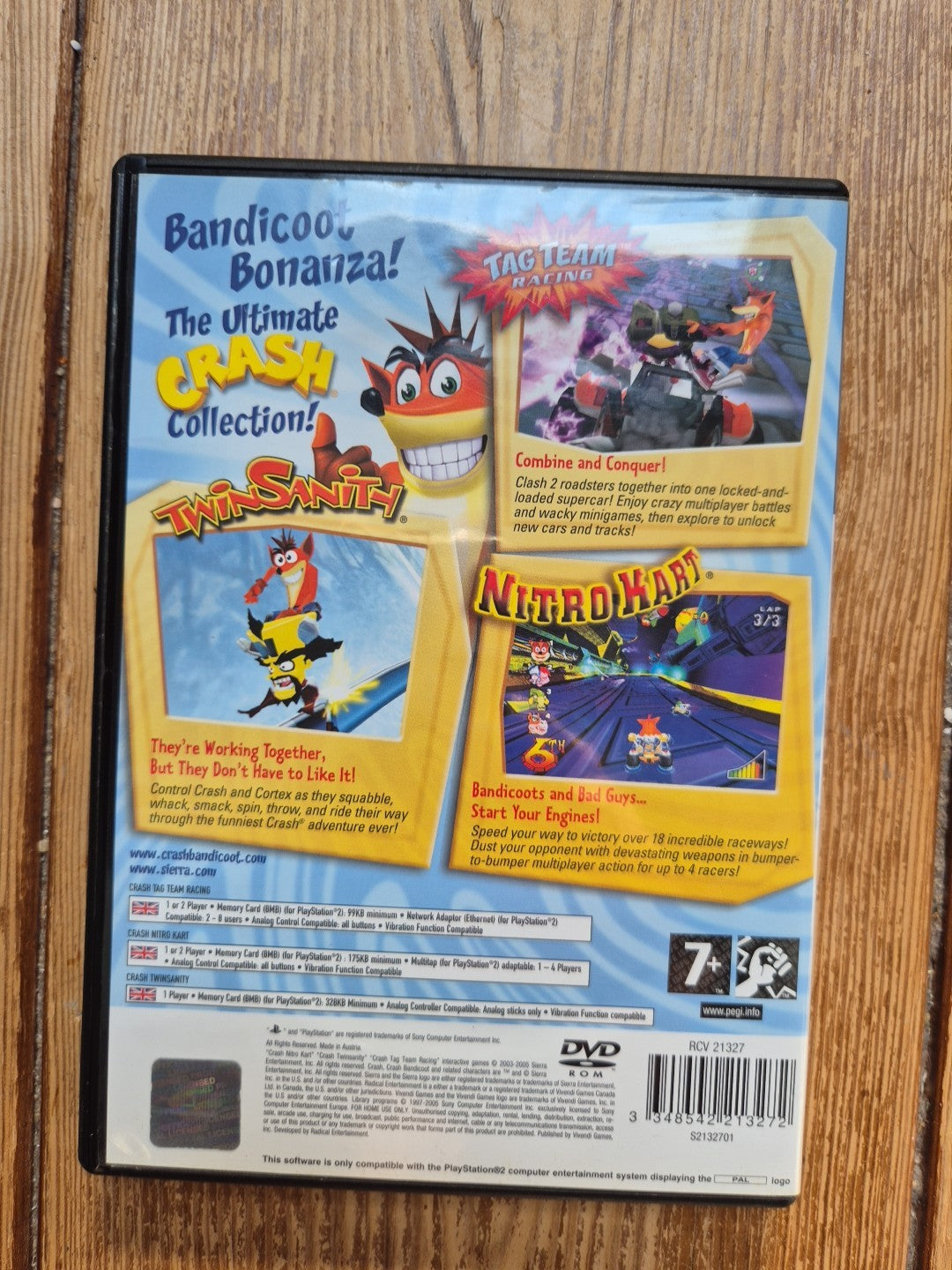 Crash Bandicoot Action Pack PS2 3 Discs Complete with Manual Playstation 2 PAL