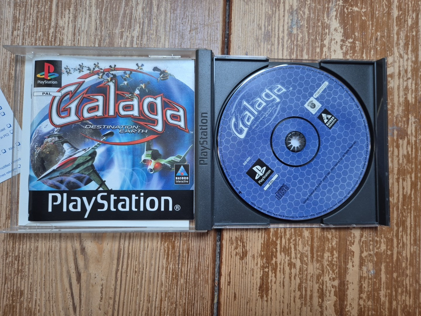 Galaga Destination: Earth PS1 Sony PlayStation Compete With Manual PAL UK