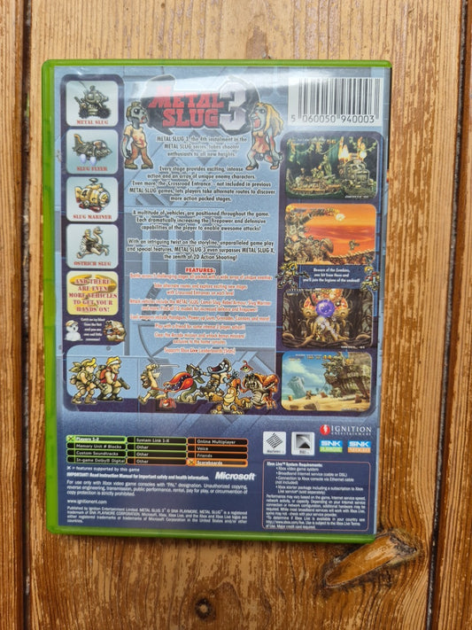 Metal Slug 3 - Xbox PAL UK Complete w/ Manual