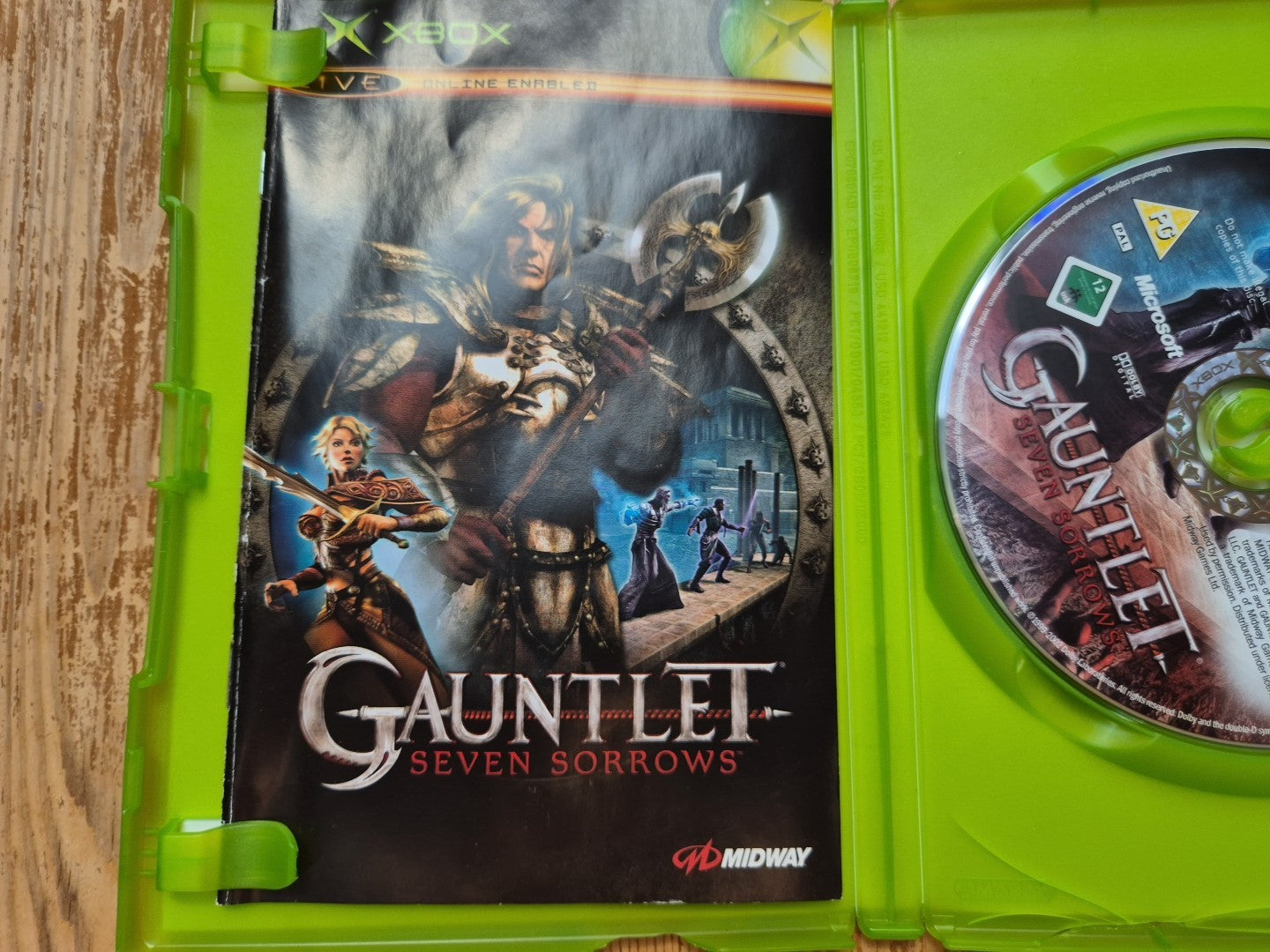 Gauntlet Seven Sorrows Xbox PAL Version Compete With Manual