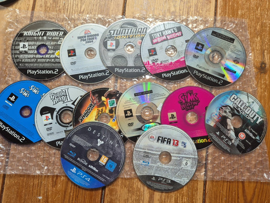 PlayStation Bundle 13 Game PS1, PS2, PS3 Sonic Tony Hawk Etc Tested PAL UK