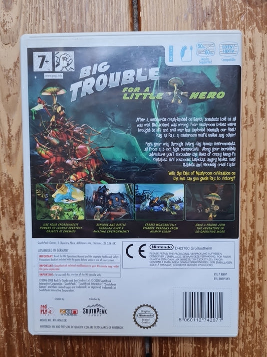 Mushroom Men The Spore Wars Nintendo Wii Complete With ManuL PAL UK