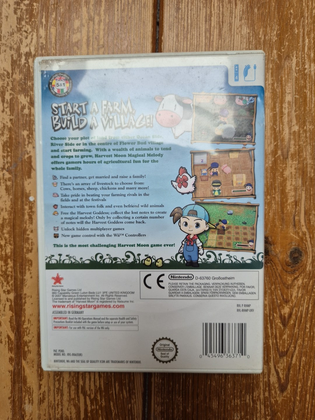 Harvest Moon Magical Melody Nintendo Wii Complete With Manual PAL UK