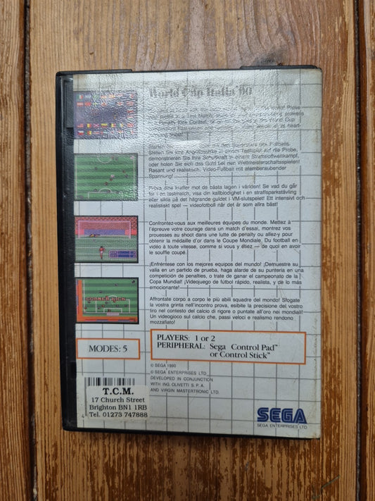 World Cup Italia 90 (SEGA Master System, 1990) PAL UK
