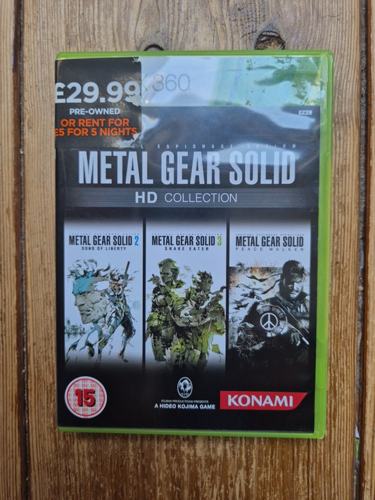 Metal Gear Solid HD Collection (Xbox 360) Compete With Manual PAL UK