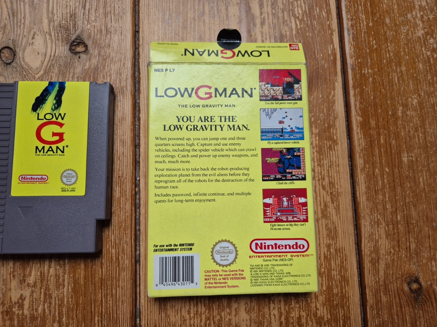 Low G Man. Nintendo Entertainment System- NES Boxed UK PAL Version