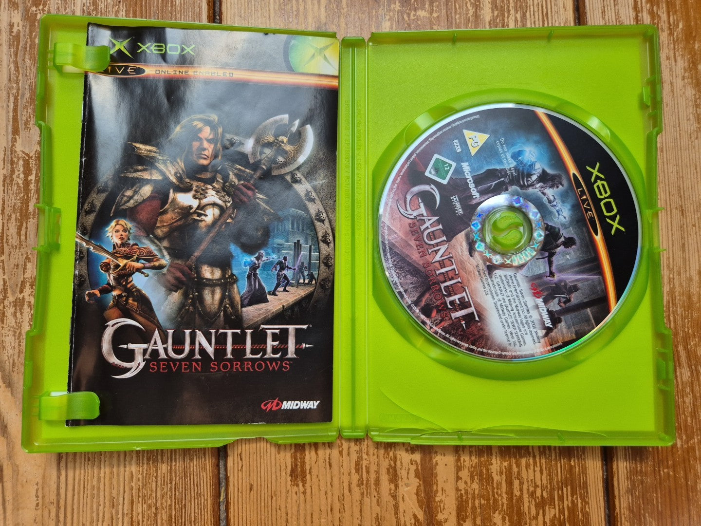 Gauntlet Seven Sorrows Xbox PAL Version Compete With Manual