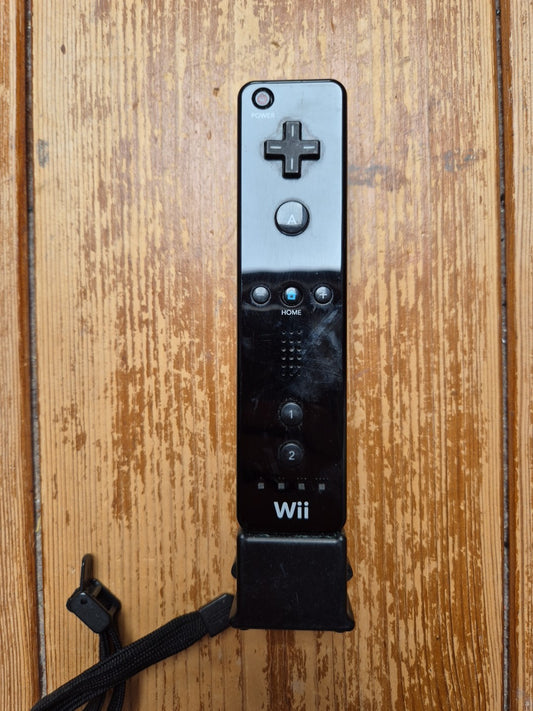 Official Black Wiimote With Motion Plus Addon For Nintendo Wii