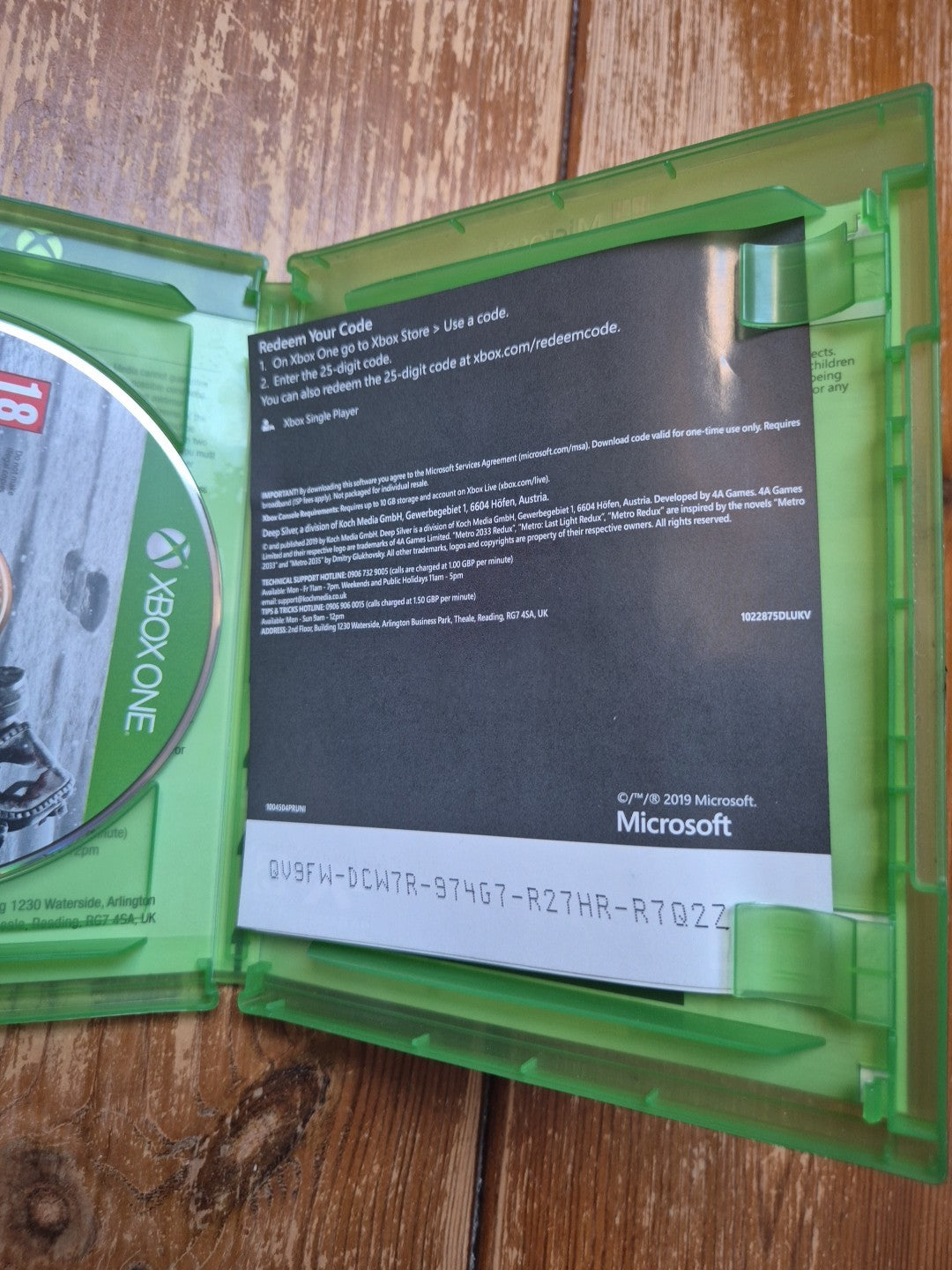 Metro Exodus Microsoft Xbox One PAL UK