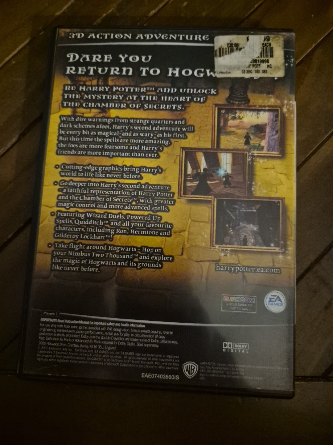 Harry Potter and the Chamber of Secrets (Xbox) Complete With Manual PAL UK